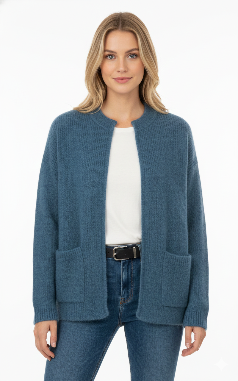 Layla Vestă Damă – Jachetă Moale cu Fermoar, Croială Confortabilă și Stil Versatil