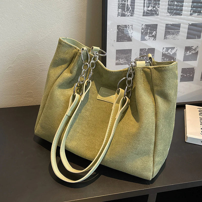 Freyja Sac Femme – Sac en Suédine Décontracté & Élégant avec Design Moderne