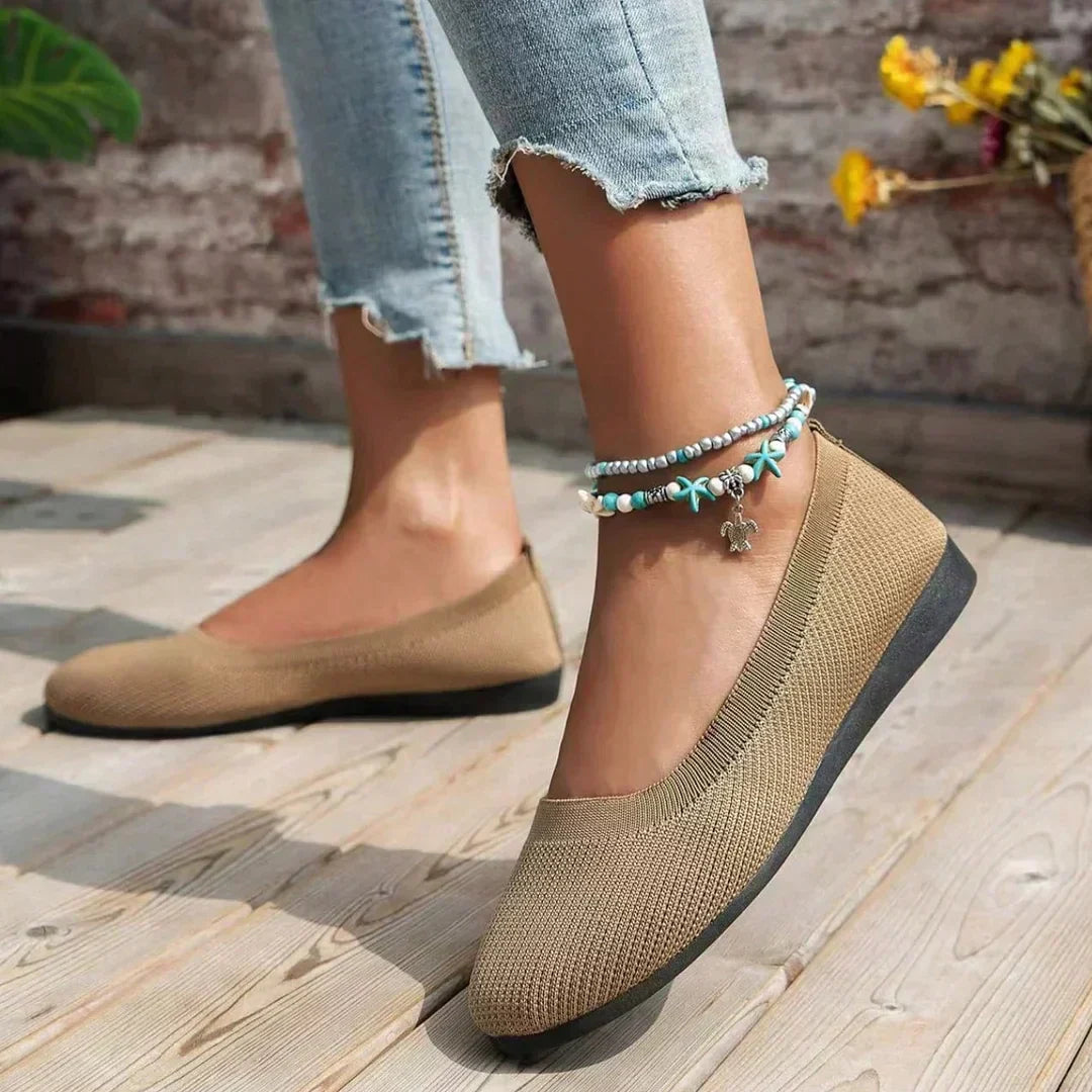 Karen Women's Moccasins - Comode ballerine in mesh con materiale traspirante e di design della luce