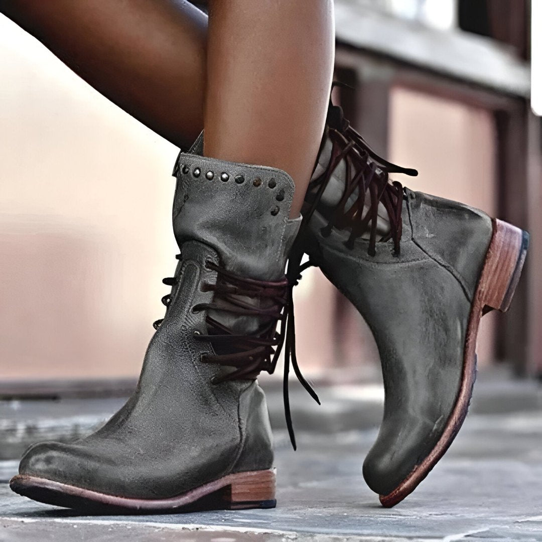 Alessia Bottines Femme – Bottes en Cuir Véritable Élégantes & Durables au Style Chic