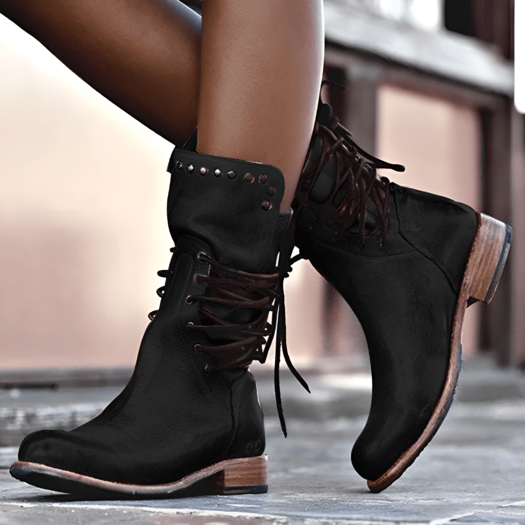 Alessia Bottines Femme – Bottes en Cuir Véritable Élégantes & Durables au Style Chic