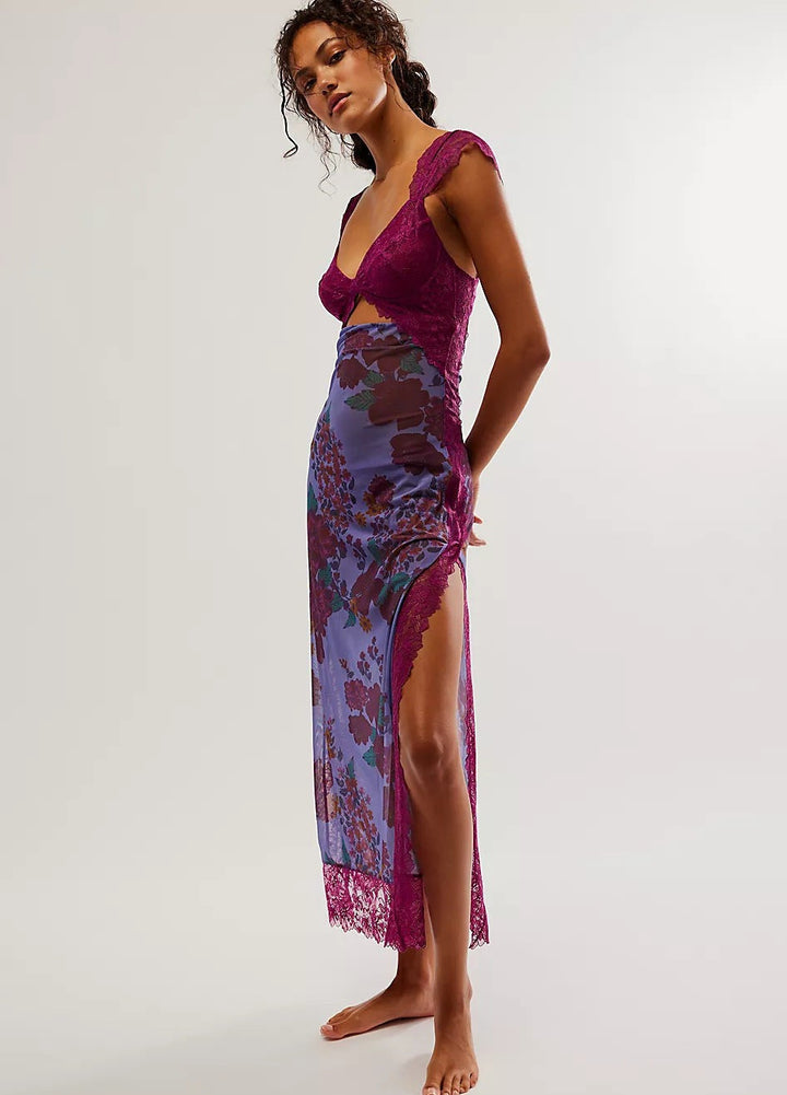 Dina Robe Midi Été – Tissu Dentelle & Polyester Haut de Gamme pour un Style Chic et Raffiné