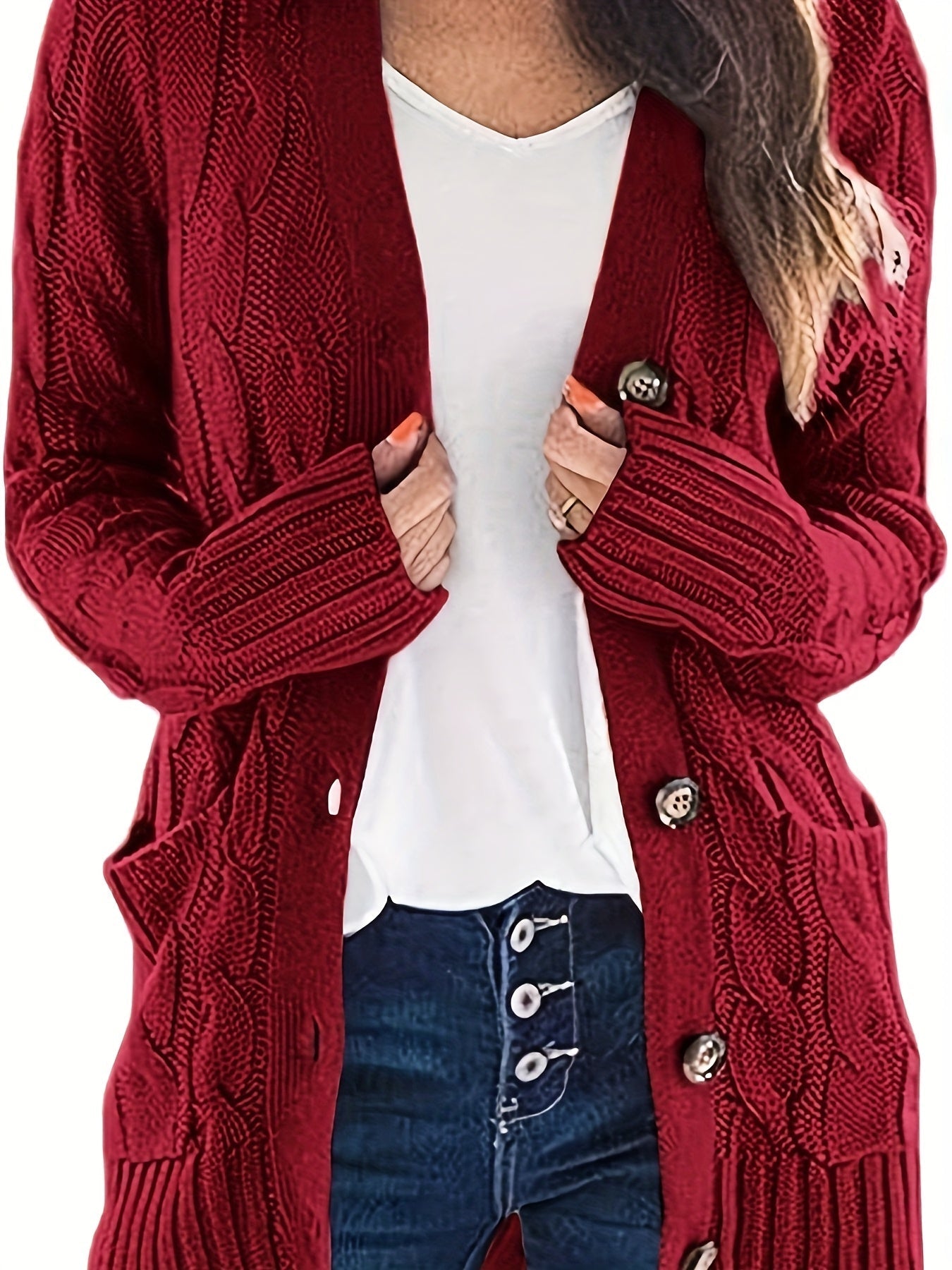 Lissy Gilet Femme – Warmer Strick-Cardigan mit Knöpfen & Modernem Komfortschnitt