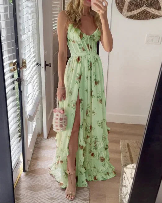 Amelia Robe Maxi Femme – Robe Fleurie Légère avec Coupe Romantique & Look Élégant