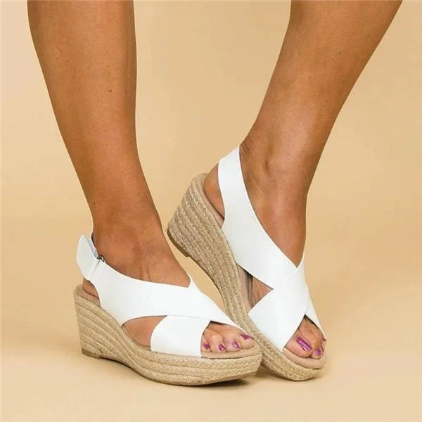 Sandalias de verano para mujeres de Isadora: sandalias ortopédicas con talón compensado y suela cómoda