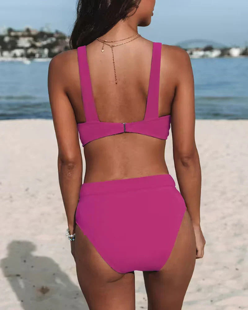 Ensemble Bikini Femme Tyra – Maillot Taille Haute avec Coupe Flatteuse & Design Uni Intemporel