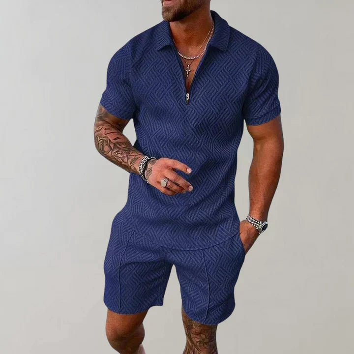 Set de verano para hombres de Oliver: algodón y lino ruido, luz y comodidad elegante