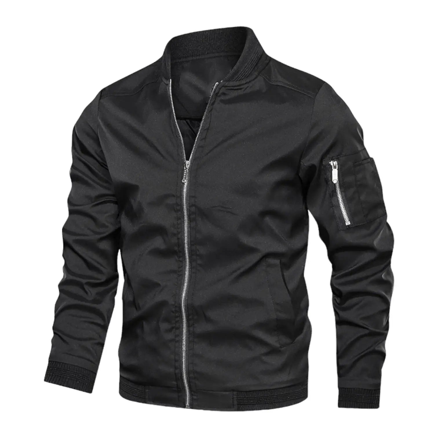 Zenio Bomber Men Essensio – Lightweight Water-Repellent Jacket with Zip & Ribbed Finishes