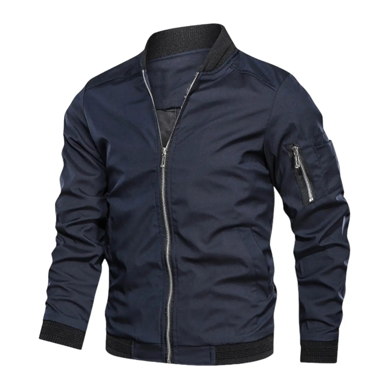 Zenio Bomber Homme Essensio – Veste Légère Déperlante avec Zip & Finitions Côtelées