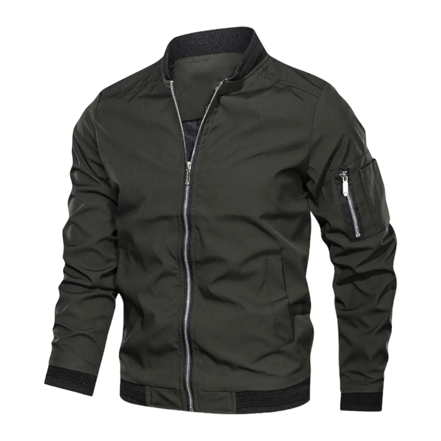 Zenio Bomber Men Essensio – Lightweight Water-Repellent Jacket with Zip & Ribbed Finishes