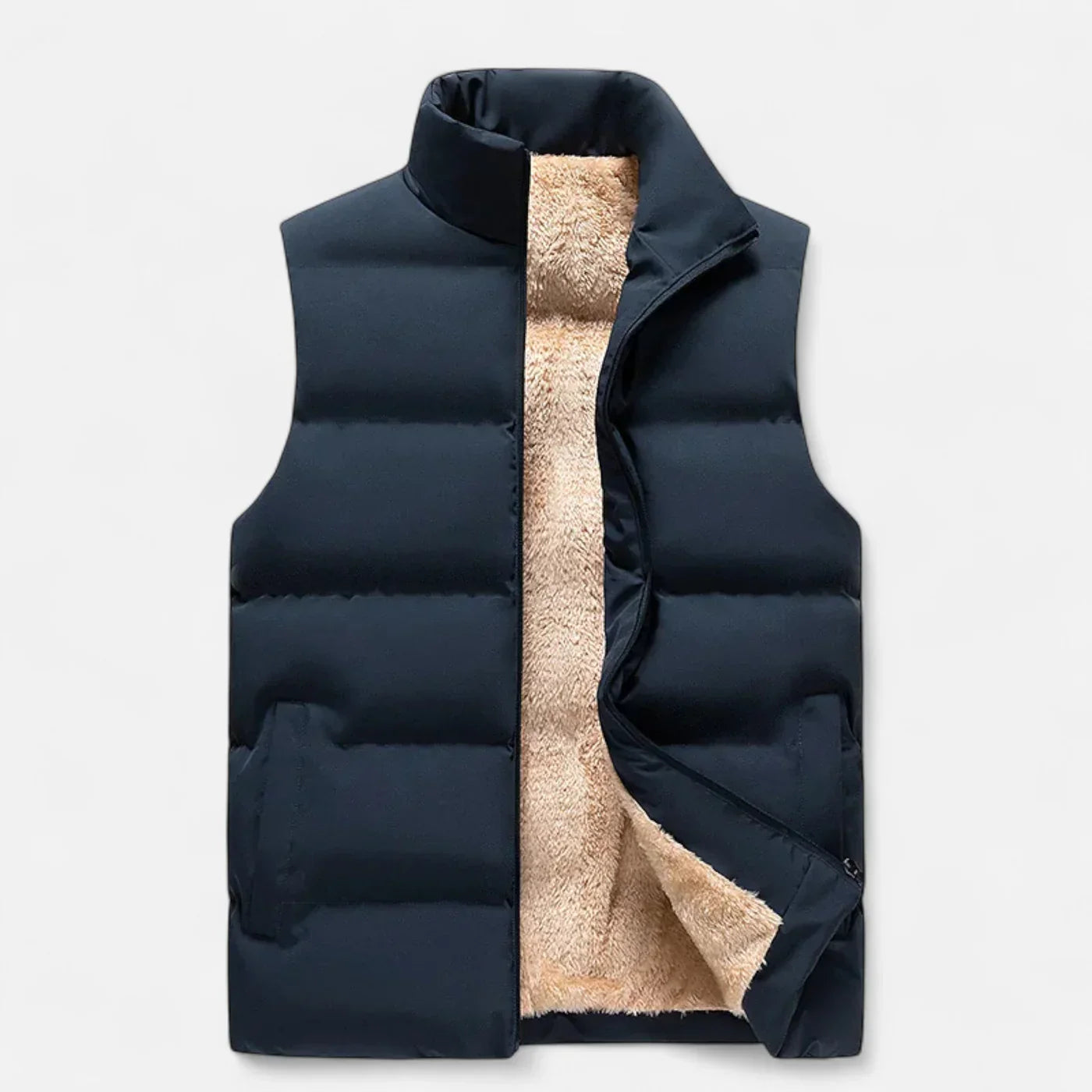 Victor Gilet Homme en Laine – Gilet d’Hiver en Laine d’Agneau avec Doublure Polaire Douce & Coupe Décontractée