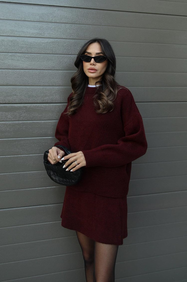 Conjunto Lucie para mujer: Conjunto de otoño de lana suave, cómodo y elegante
