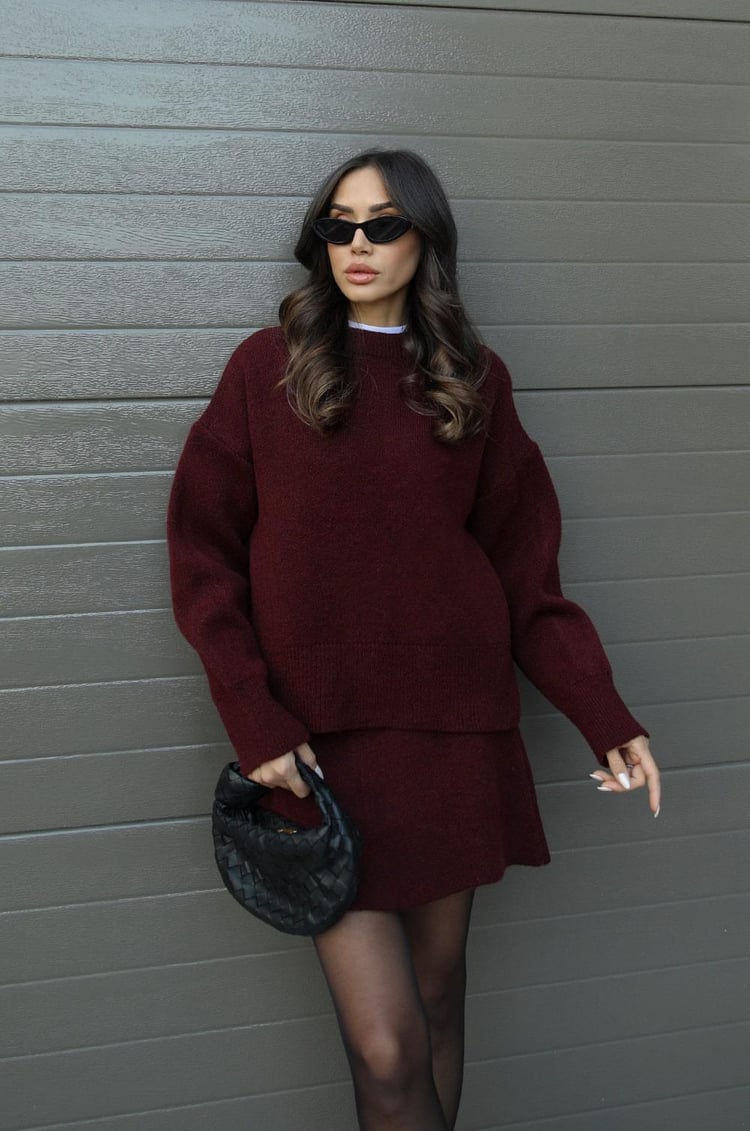 Conjunto Lucie para mujer: Conjunto de otoño de lana suave, cómodo y elegante
