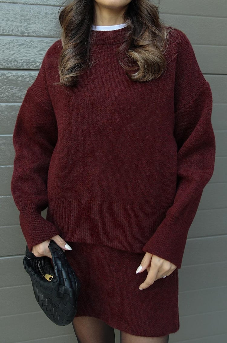 Conjunto Lucie para mujer: Conjunto de otoño de lana suave, cómodo y elegante