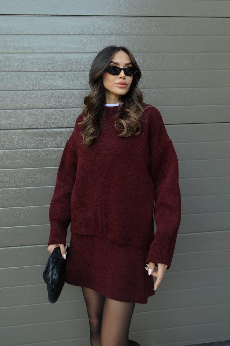 Conjunto Lucie para mujer: Conjunto de otoño de lana suave, cómodo y elegante