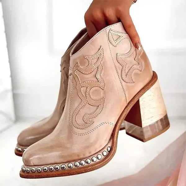 Zaria Bottines Femme – Bottines Élégantes en Cuir avec Style Moderne et Confort Durable