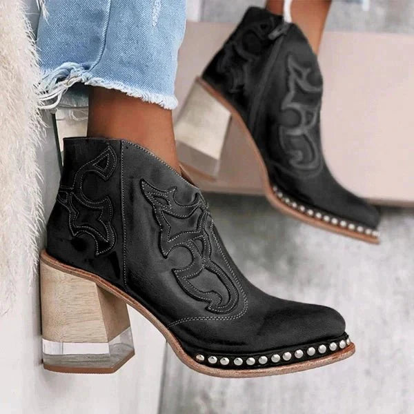 Zaria Bottines Femme – Bottines Élégantes en Cuir avec Style Moderne et Confort Durable