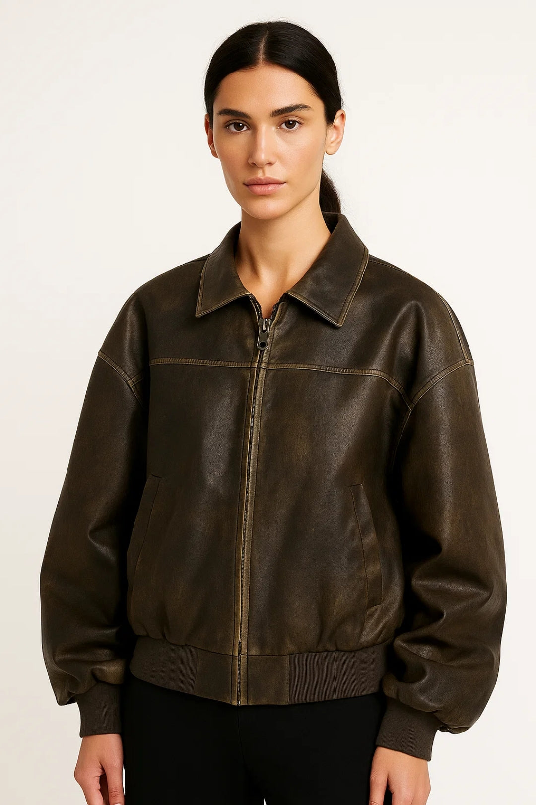 Evangeline Kurtka Bomber Damska – Krótka Kurtka Zimowa z Kołnierzem Koszulowym i Nowoczesnym Krojem