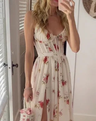 Amelia Robe Maxi Femme – Robe Fleurie Légère avec Coupe Romantique & Look Élégant