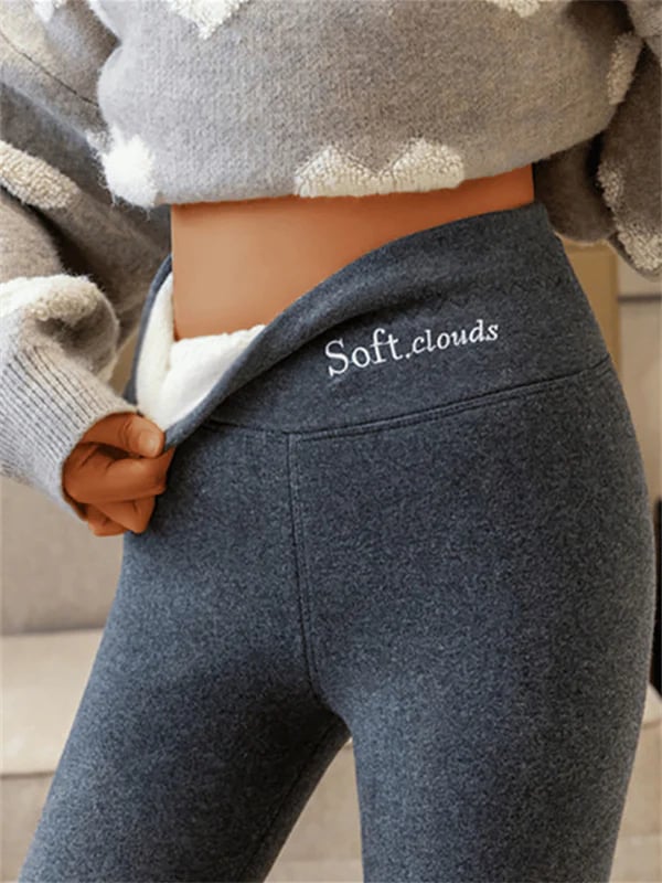 SoftCloud Leggings Doublés Polaire Femme – Pantalon d’Hiver Ultra Chaud et Extensible à Coupe Ajustée