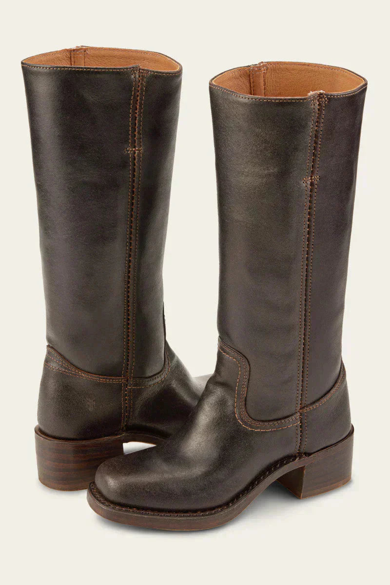 Botas Western Shaina para Mujer – Botas Altas con Tacón Cuadrado con Aspecto de Cuero y Estilo Icónico