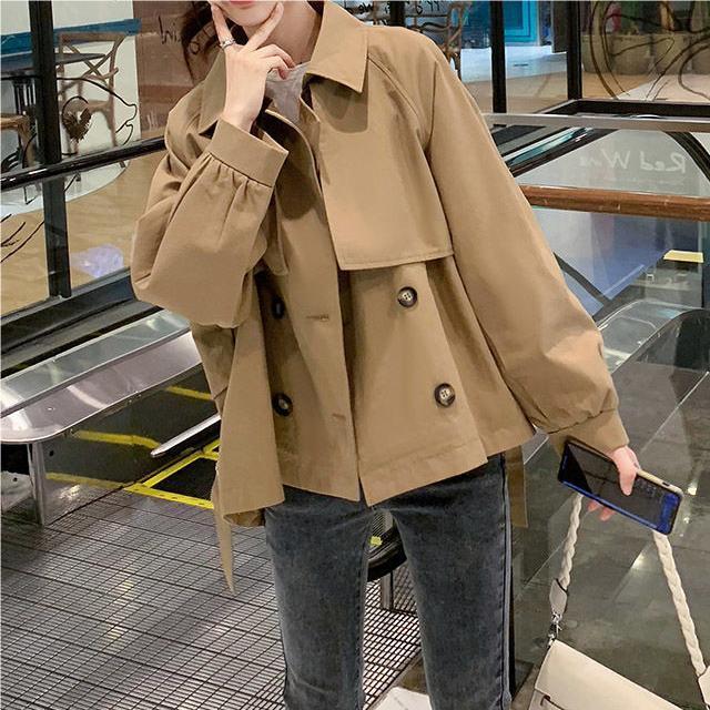 Charlotte Trench Court Femme – Veste Printanière Légère Coupe Cintrée & Col Revers