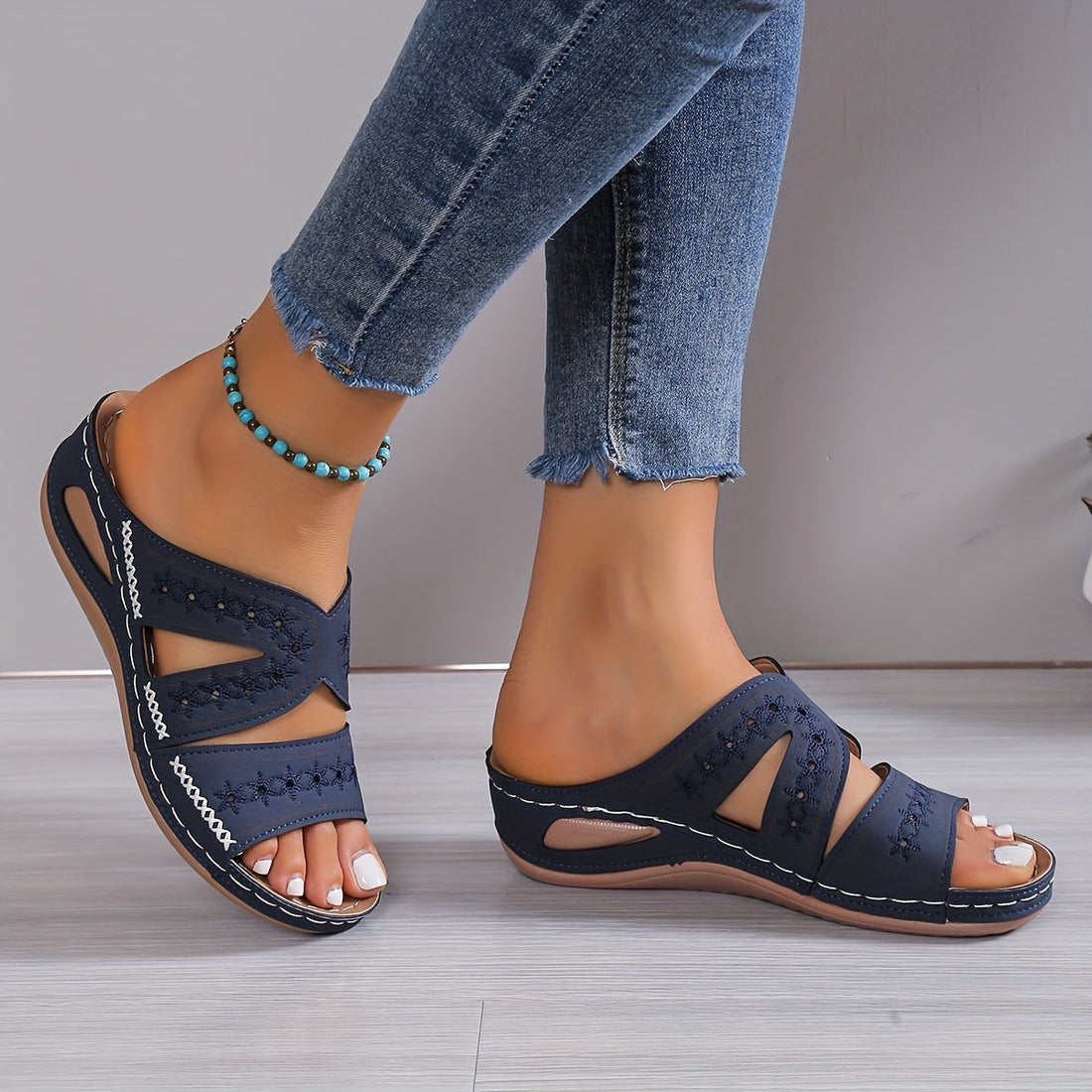 Myra Sandalias para mujeres - Sandalias de cuña ortopédica con un corte cómodo y diseño elegante