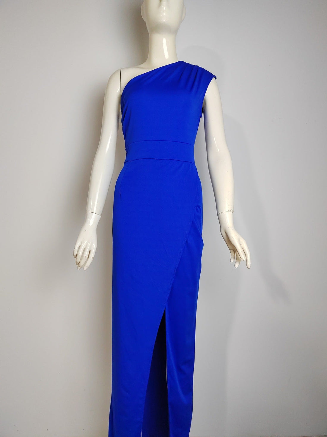Clarissa Robe de Soirée Femme - Une Épaule, Col Asymétrique, Fente Haute - Robe Élégante et Ajustée pour Événements Formels