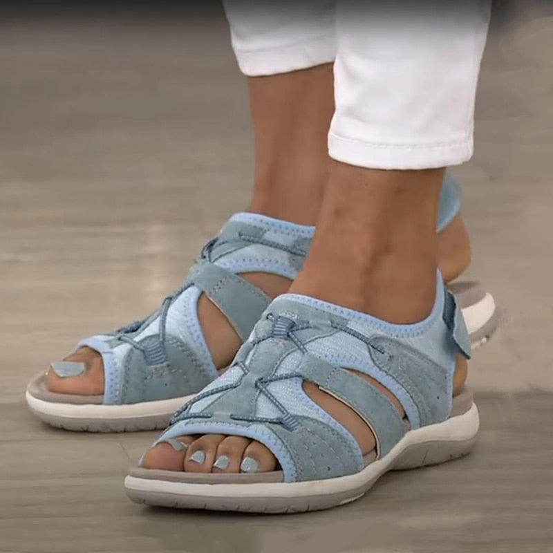 Sandali da passeggio per donne Tanya - Comfort ergonomico con estremità aperta e cinghie regolabili