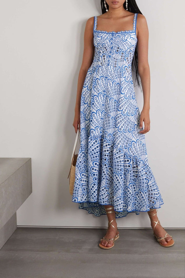 Bryne Maxi Domen's Dress - Ricamo in cotone, Summer Boemian Look & Aerial Comfort