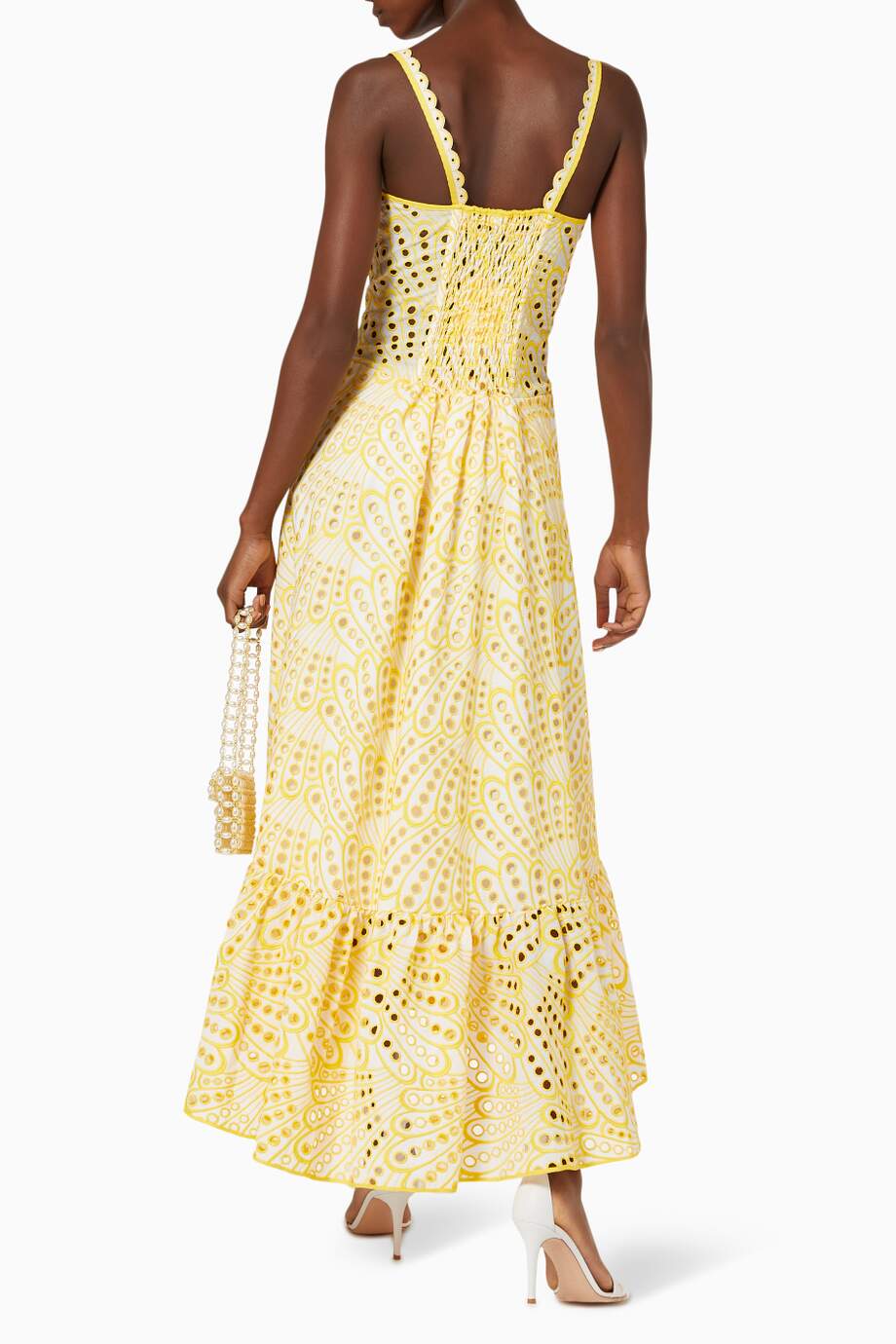 Brylene Robe Maxi Femme – Broderie en Coton, Look Bohème Estival & Confort Aérien