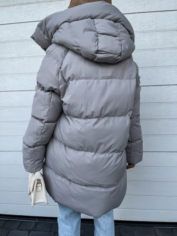 Cappotto invernale da donna Sheila - Caldo, spesso con cappuccio incorporato e chiusura con cerniera