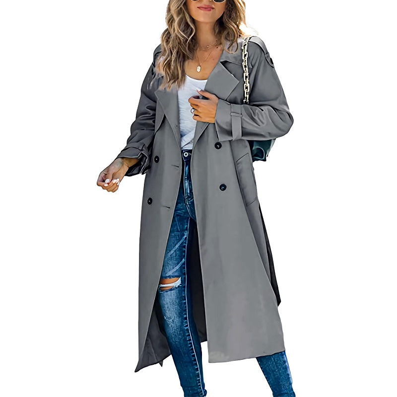 Brielle Trench Lang Damen – Elegant, Leicht & Ideal für Frühling und Herbst