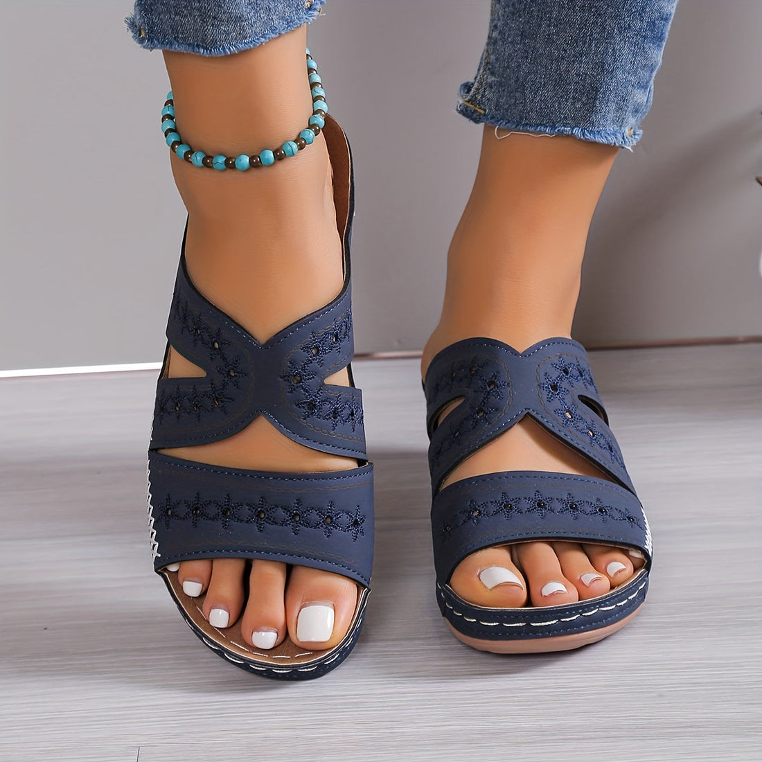 Myra Sandalias para mujeres - Sandalias de cuña ortopédica con un corte cómodo y diseño elegante