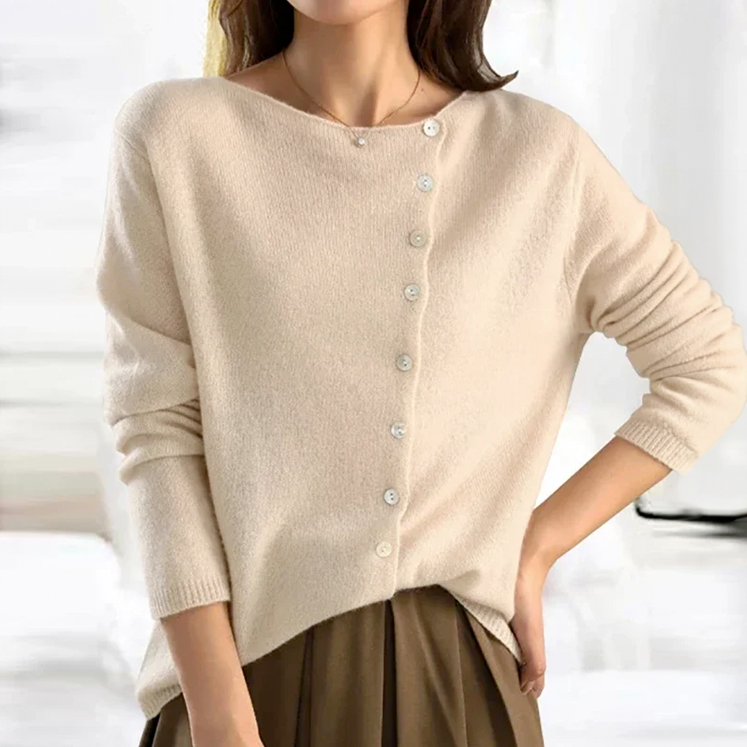 Heather Cardigan Femme – Gilet Élégant en Laine Fine avec Fermeture Chic & Confort Luxueux