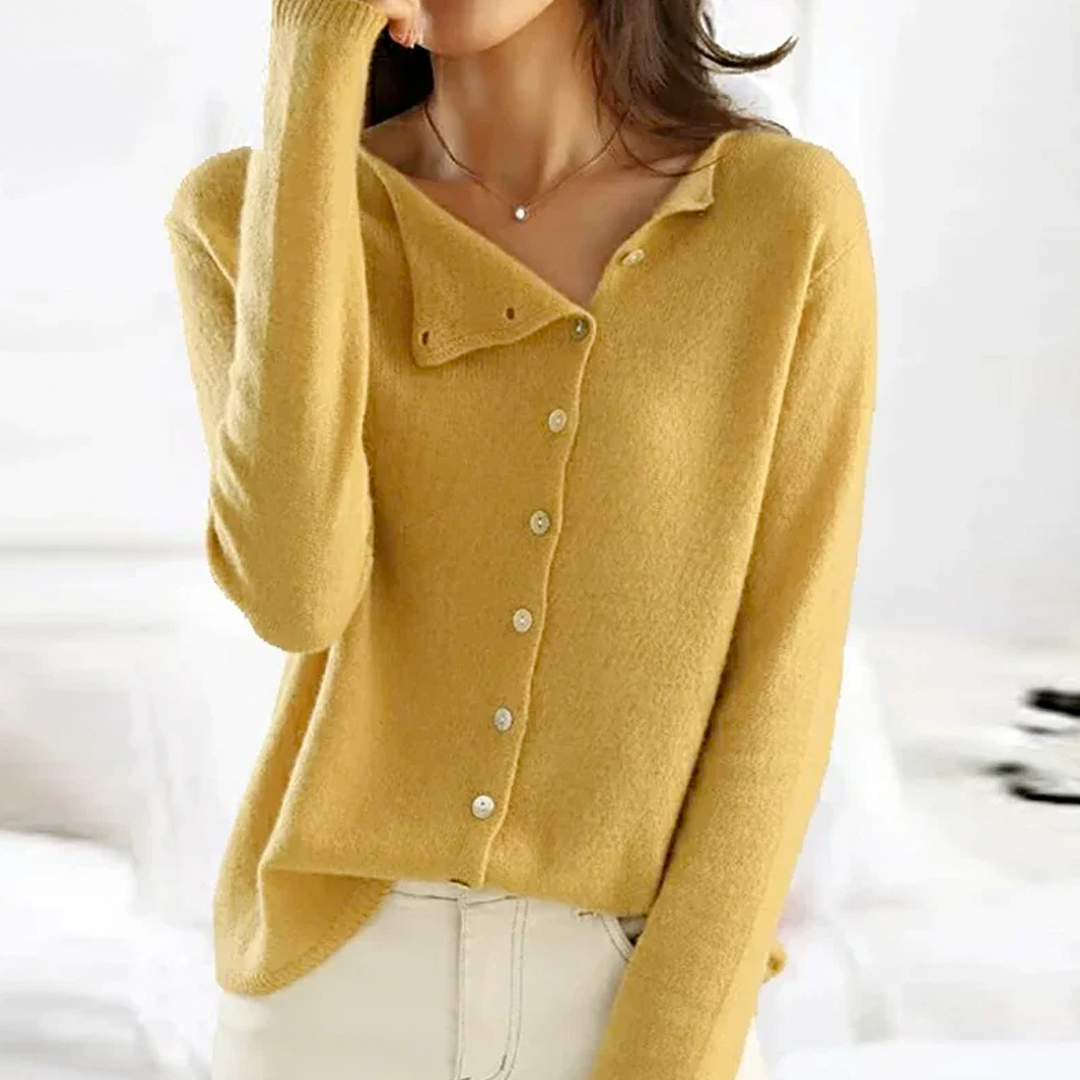 Heather Cardigan Femme – Gilet Élégant en Laine Fine avec Fermeture Chic & Confort Luxueux