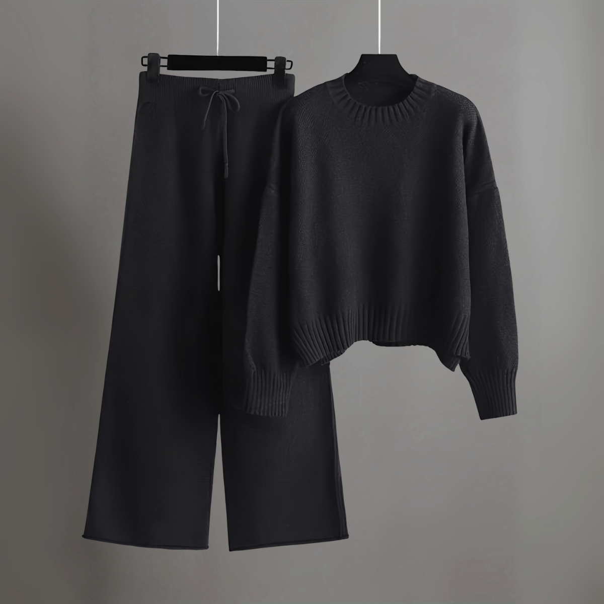 Hella Dámský Set 2 Díly – Svetr & Kalhoty Široký Střih Relax z Organického Polyesteru