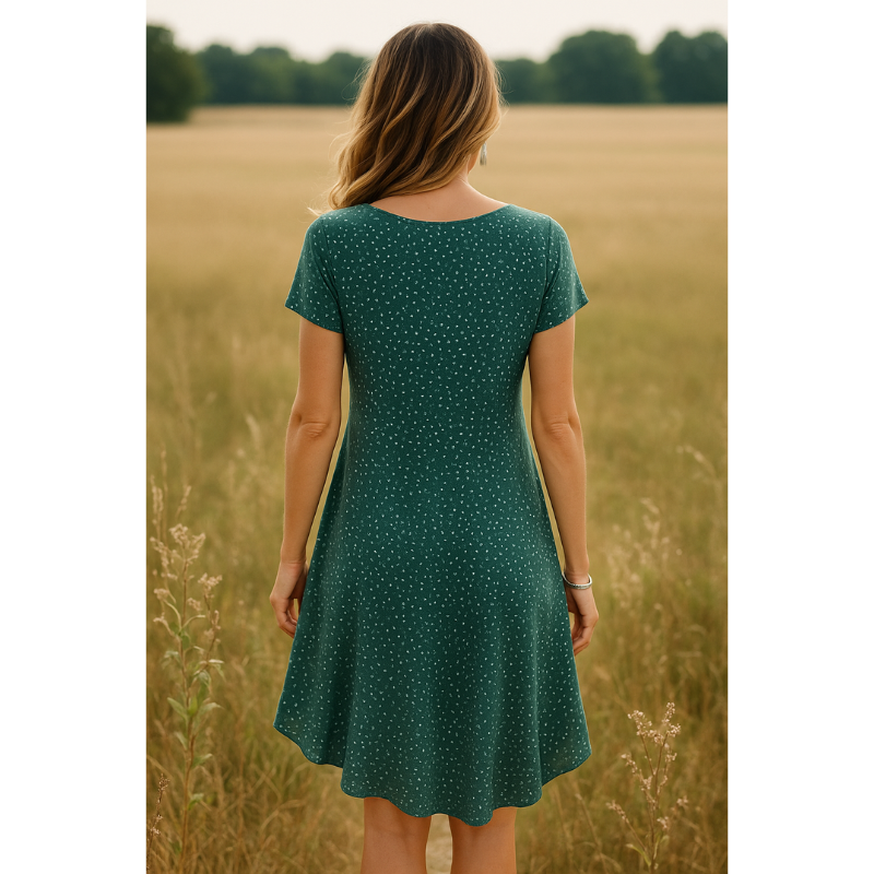 Robe d’Été Femme Kyara – Robe Midi Légère avec Imprimé Fleuri & Coupe Confortable