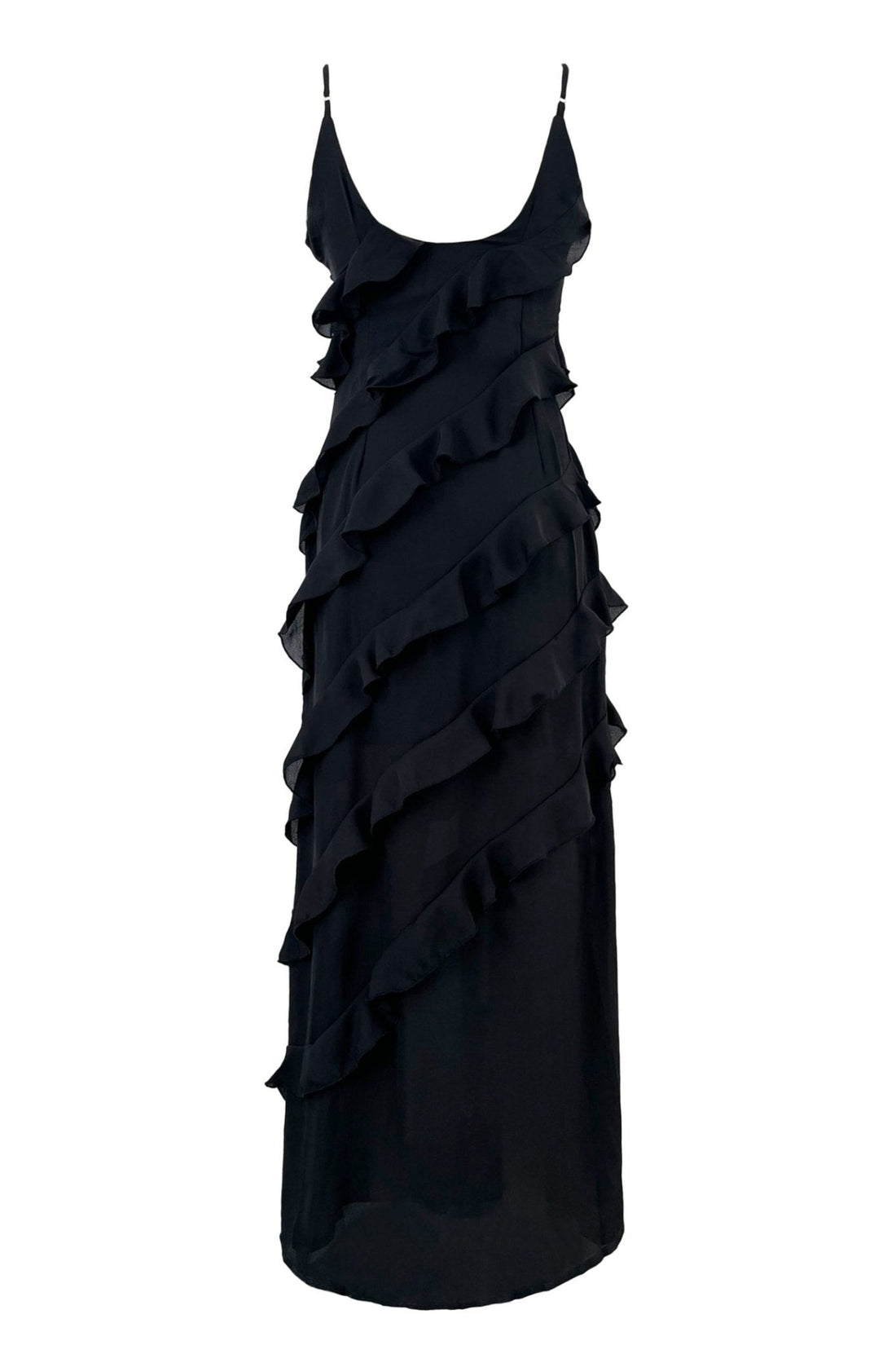 Angelina Robe Maxi Femme – Robe Rouge à Volants, Sensuelle & Glamour