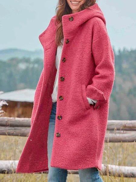 Audrey Manteau Femme en Laine Douce – Élégant, Chaud & Polyvalent pour l’Hiver