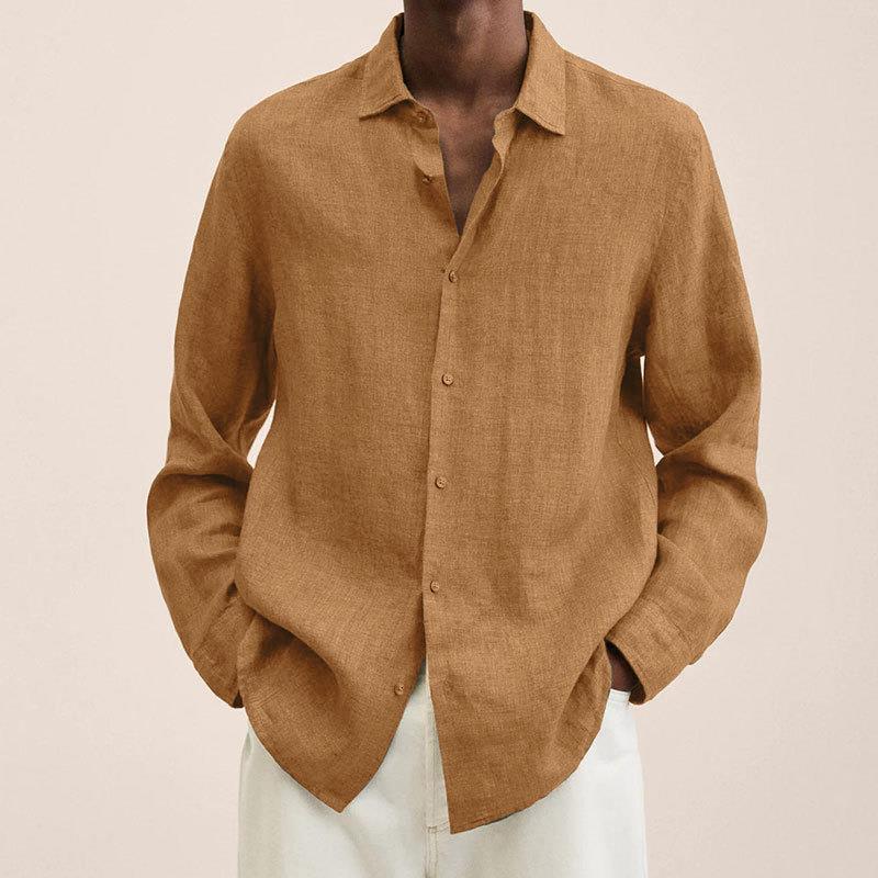 Camicia Giovanni Man - Lin traspirante, maniche lunghe, design classico ed elegante