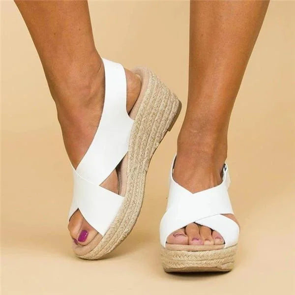 Sandalias de verano para mujeres de Isadora: sandalias ortopédicas con talón compensado y suela cómoda