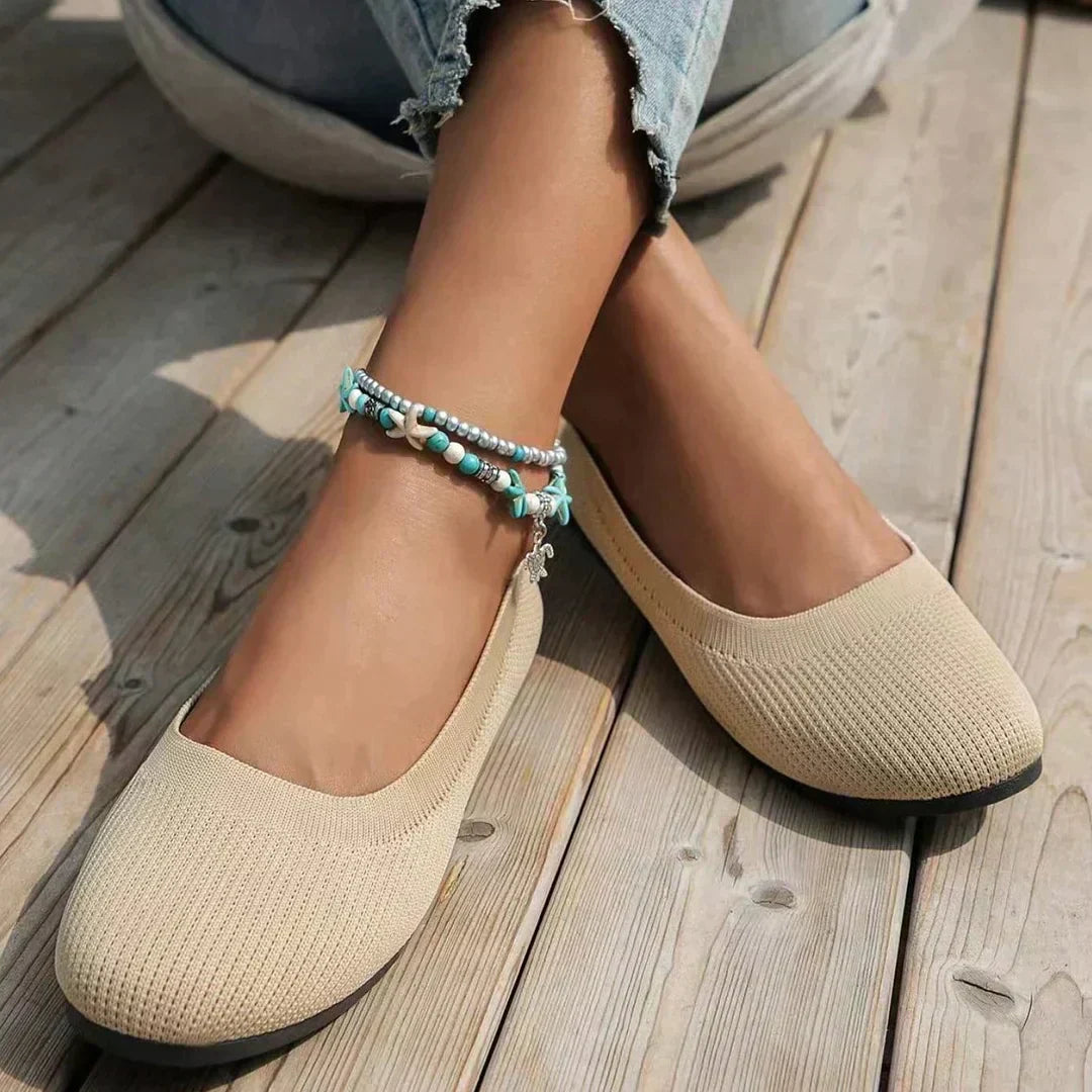 Karen Women's Moccasins - Comode ballerine in mesh con materiale traspirante e di design della luce