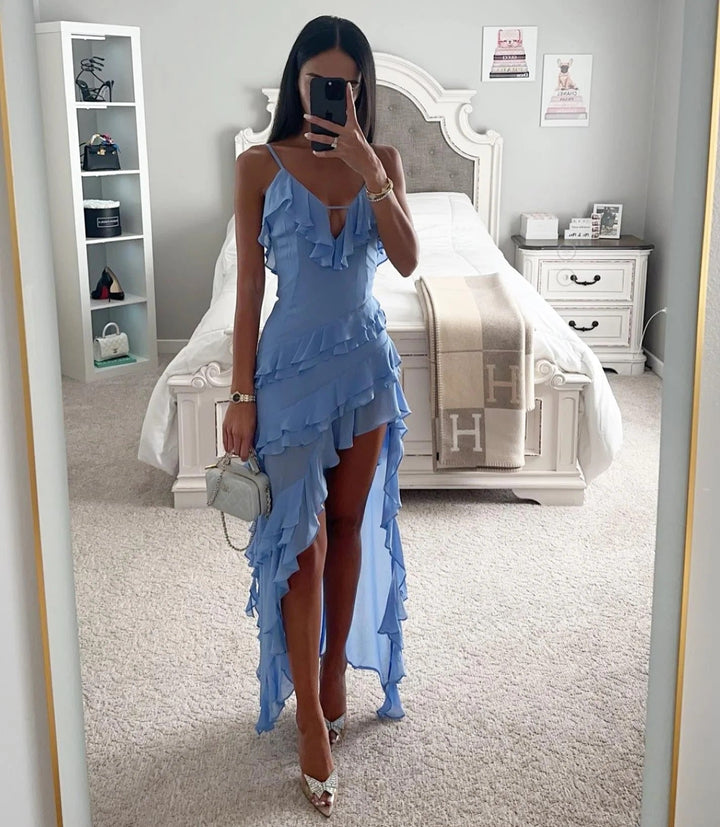 Valerie Robe de Cocktail Femme – Coupe Longue et Fluide avec Finition Glamour