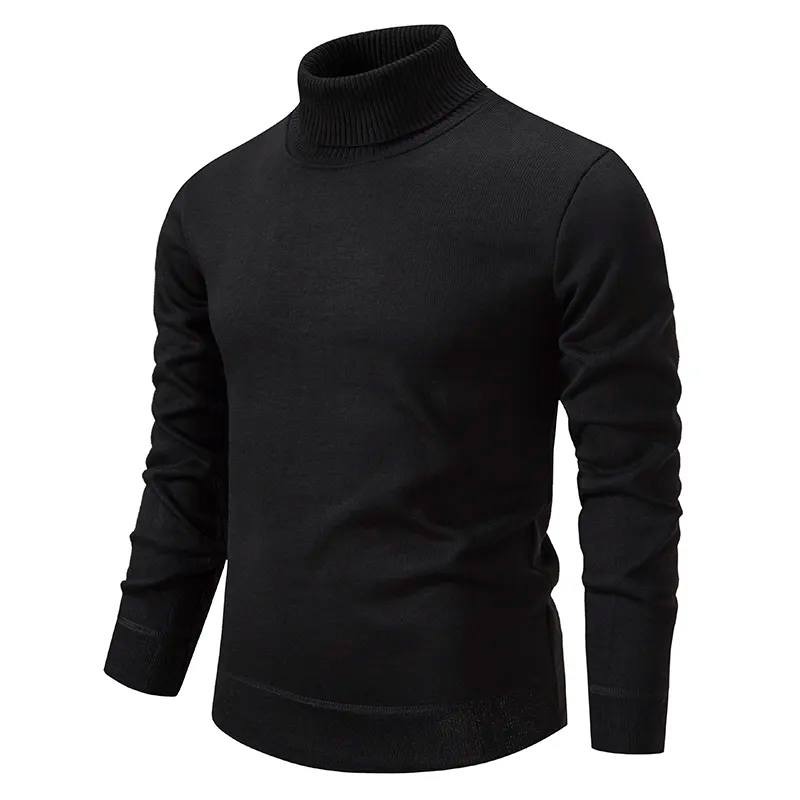 Jersey de cuello alto para hombre Tim – Suéter cómodo de poli-algodón transpirable con estilo atemporal