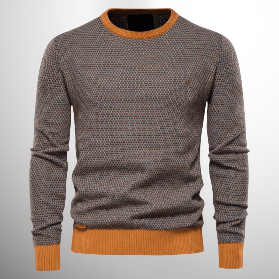 Melvin Pull Homme Col Rond – Pull Poly-Coton Confortable à Manches Longues, Style Casual Élégant