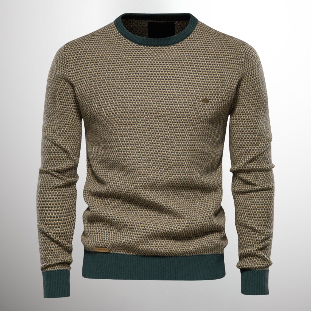 Melvin Pull Homme Col Rond – Pull Poly-Coton Confortable à Manches Longues, Style Casual Élégant