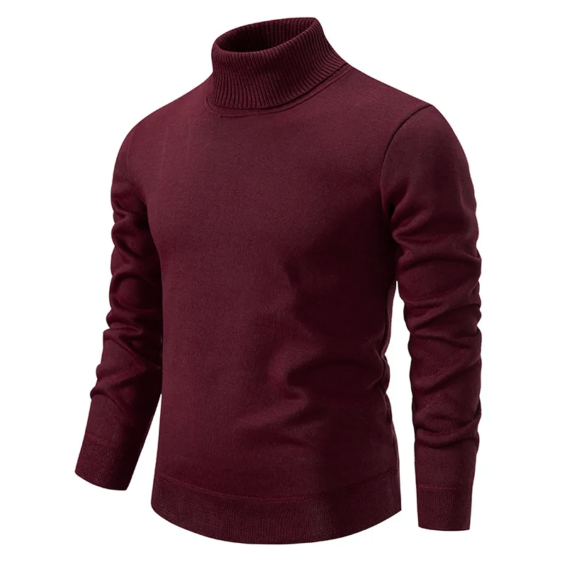 Jersey de cuello alto para hombre Tim – Suéter cómodo de poli-algodón transpirable con estilo atemporal