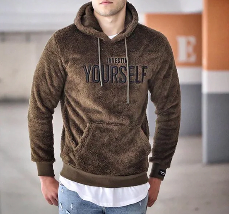 Raf Men's Casual Hoodie – Comfortable Hooded Sweatshirt with Inspirational Text & Kangaroo Pocket