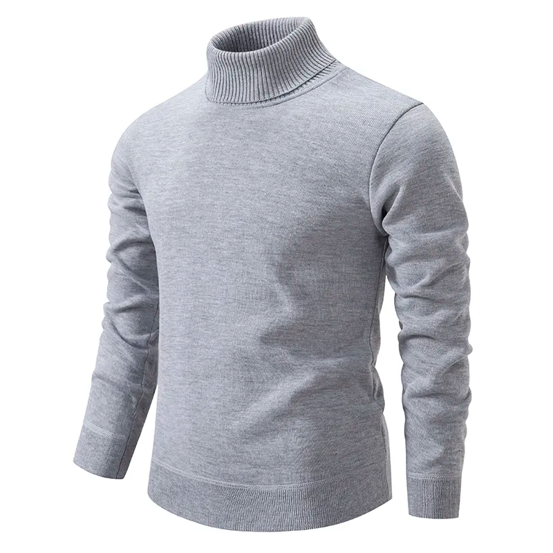 Jersey de cuello alto para hombre Tim – Suéter cómodo de poli-algodón transpirable con estilo atemporal